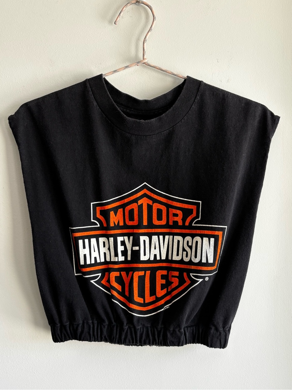 Harley-Davidson Black Logo Crop Top (Vintage)